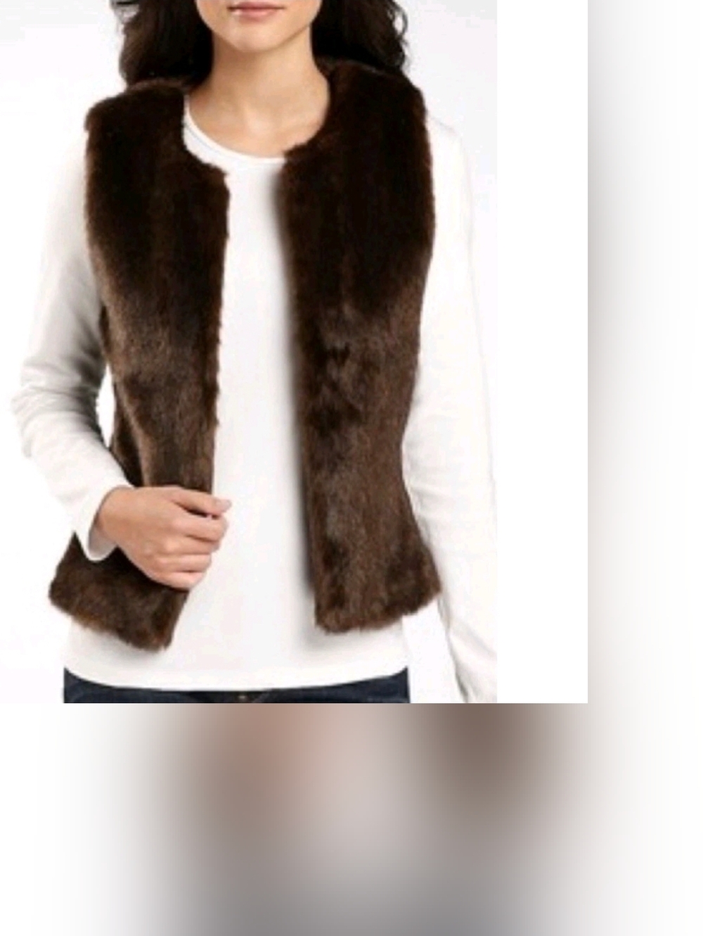 Vintage Worthingon Faux Fur Chocolate Brown Vest Like New Size Med Soft Festival - Picture 2 of 11